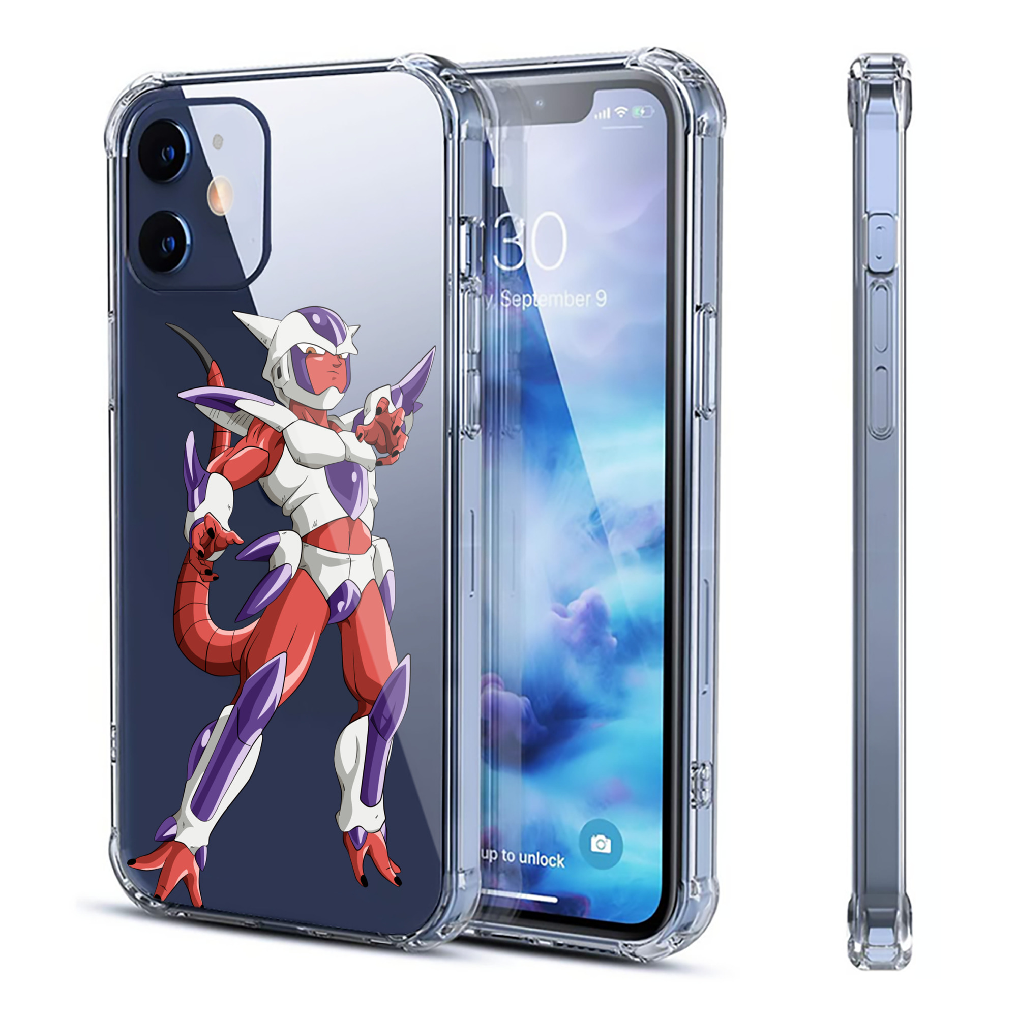 （画像用） ドラゴンボール フリーザ DRAGON BALL Frieza 【iPhone 12シリーズ対応】透明スマホケース（クリアソフトケース）